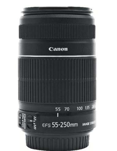 CANON OBJETIVO CAMARA FOTO EF-S 55-250 MM F/4.0-5.6 IS 