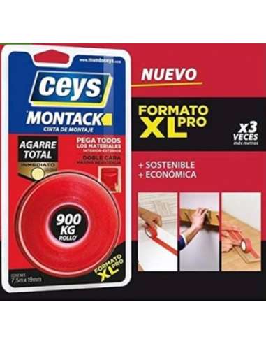 CEYS MONTACK CINTA AGARRE TOTAL DOBLE CARA (BLISTER XL