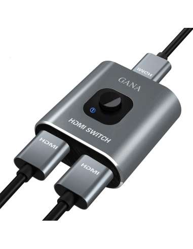 ADAPTADOR HDMI BIDIRECCIONAL 2 ENTRADAS 1 SALIDA C/INTERRUPTOR