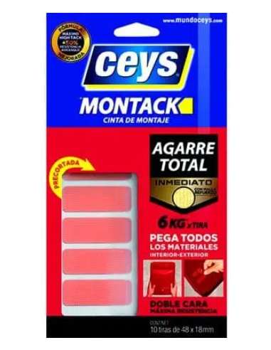 CEYS MONTACK CINTA MONTAJE PRECORTADA 10 TIRAS 48*18