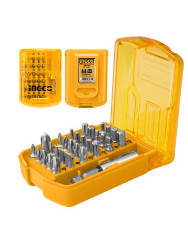 INGCO 1/4" SCREWDRIVER BIT SET 29 PZ.+BIT HOLDER AKSD08301