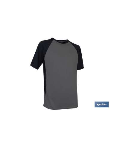 COFAN CAMISETA PILOTE TRANSPIRABLE MANGA CORTA GRIS/NEGRA S