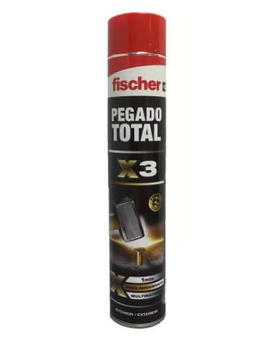 FISCHER ESPUMA POLIURETANO PISTOLA PEGADO TOTAL X ESPUMA BLANCO 750ML