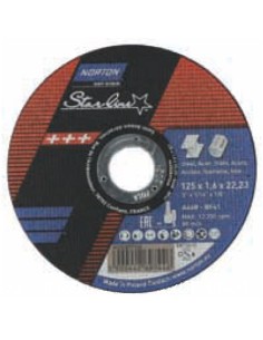 NORTON DISCO CORTE INOX PLANO STAR LINE 115*1.0*22 mm: