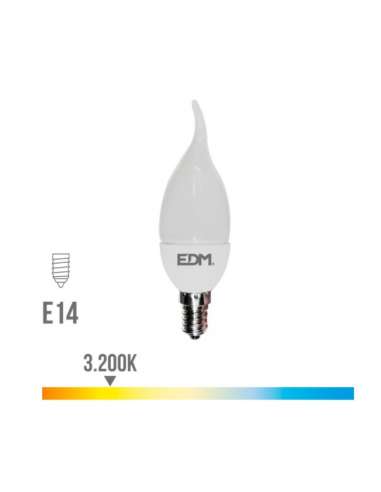 EDM BOMBILLA LED VELA BOHEMIA E14 5W 3200K CALIDA 