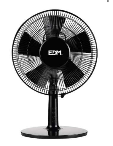 EDM VENTILADOR SOBREMESA NEGRO 30 40W 5 ASPAS