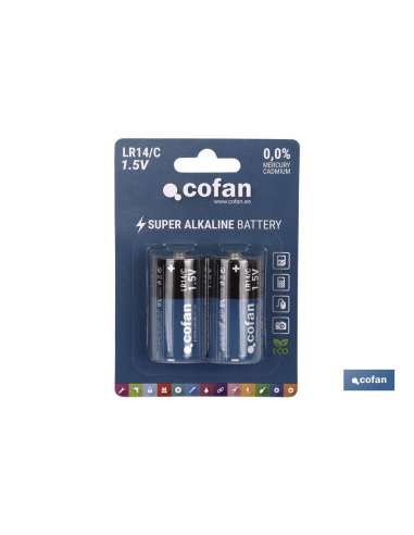 COFAN PILA ALCALINA LR14/C 1.5 V.(2 U.