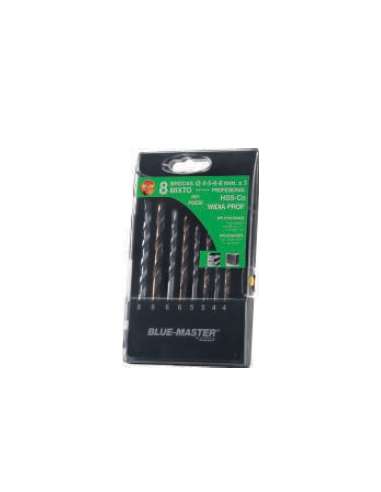 BLUE-MASTER JUEGO BROCAS METAL DURO 7 PZ 4-12