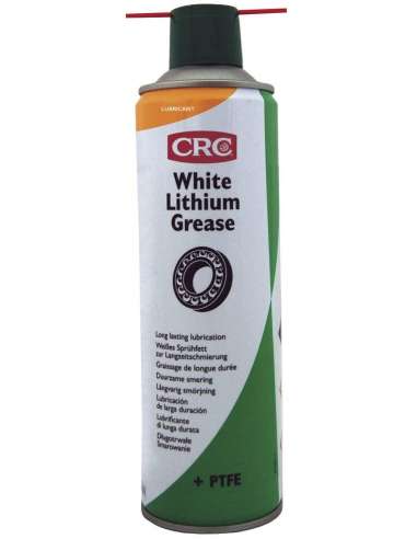 CRC SPRAY 500 WHITE LITH GREASE IND GRASA LITIO CON PTFE BLANCA NO GOTEA -18ºC-1177ºC 