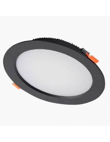 PANEL LED EMPOTRAR REDONDO 200 24 W.6000K DIA NEGRO DOWNLIGHT