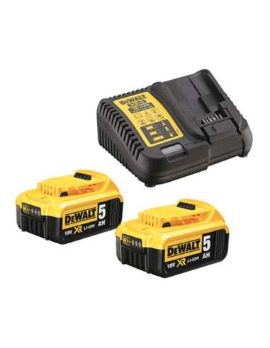 DEWALT KIT 2 BATERIAS XR-18 5 Ah+ CARGADOR XR 10-8V/14,4V/18V LITIO