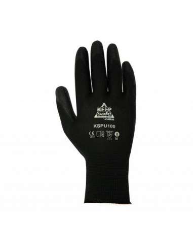 JUBA GUANTES PU100 POLIESTER/POLIURETANO NEGRO 10XL