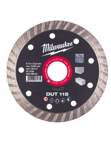 MILWAUKEE DISCO DIAMANTE CONTINUO GENERAL OBRA 115*22 MM