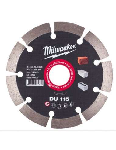 MILWAUKEE DISCO DIAMANTE SEGMENTADO GENERAL OBRA 115*22 MM