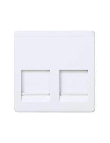 SIMON27 PLACA CIEGA ANCHA DOBLE RJ45 27486-35 BLANCA