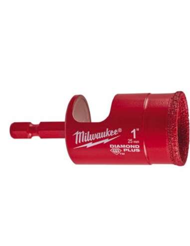 MILWAUKEE BROCA DIAMANTE CORONA 1/4" 25 mm.