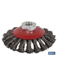 COFAN OBLIQUE BRAIDED STEEL WIRE BRUSH 100 mm.*M.14
