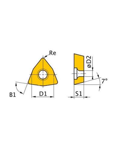 OPTIMUN PLAQUITA TORNO TRIANGULO SWGC (JUEGO 5 PZ.