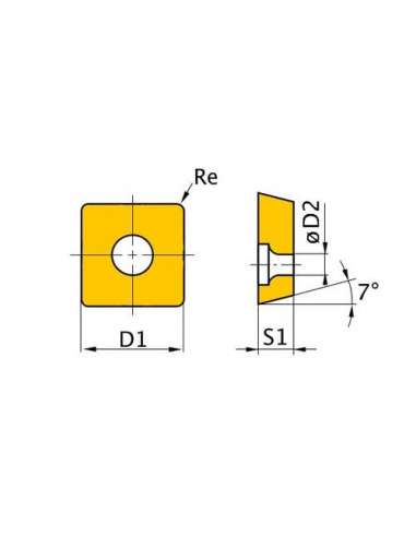 OPTIMUN PLAQUITA TORNO CUADRADAD SCMT (JUEGO 5 PZ.