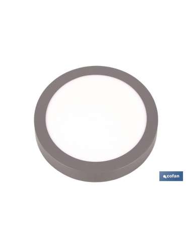 PANEL LED SUPÈRFICIE REDONDO 225 20W.6400K DIA GRIS DOWNLIGHT