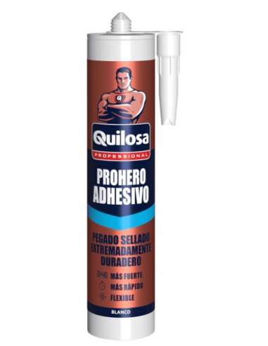 QUILOSA SELLADOR PROHERO ADHESIVO MONTAJE BLANCO TUBO 290 ML.