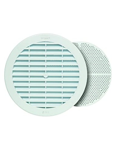 BRINOX REJILLA PVC CIRCULAR 150mm.Ø C/MOSQUIETRA BLANCA B70970B