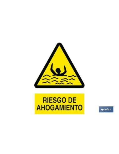 CARTEL PVC 21* 30 RIESGO AHOGAMIENTO