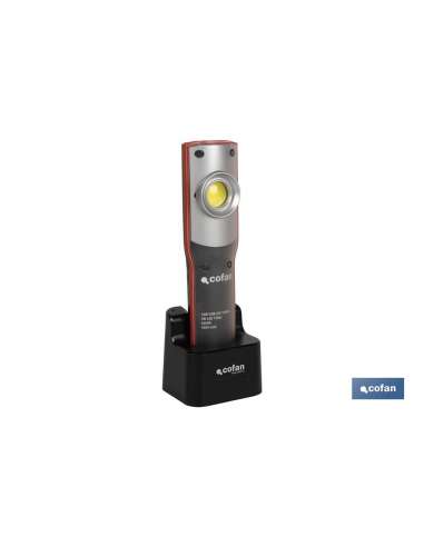 COFAN LINTERNA LED RECARGABLE FRONTAL USB TALLER 10 W.1000LM/150LM 6500K