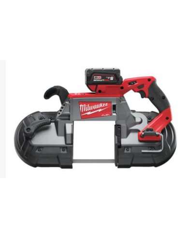 MILWAUKEE SIERRA BANDA 18V.2 BATERIAS 5Ah.+CARGADOR+BOX 125 mm.M18CBS125-502C