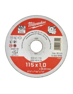 MILWAUKEE DISCO CORTE INOX PLANO 115*1.0*22 SCS 2