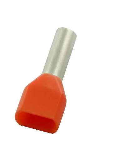 TERMINAL FASTON AISLADO PUNTA 2*0.5 MM.NARANJA