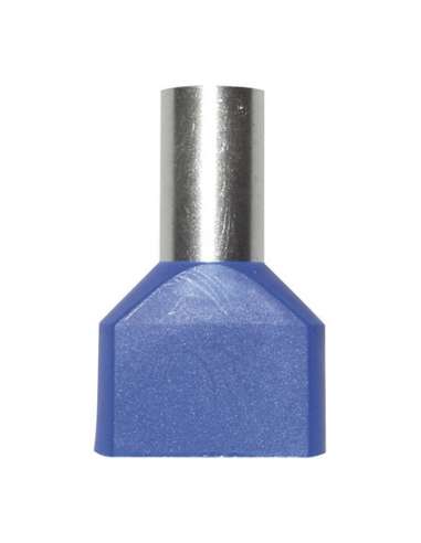 TERMINAL FASTON ISOLADO PONTA OCA 2*2,5 MM.AZUL