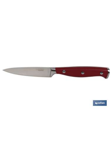 COFAN CUCHILLO AGUACEJO PUNTILLA COCINERO ROJO 90 mm.