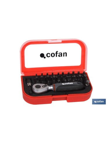 COFAN RATCHET SET 1/4" POINTS (33 PZ.