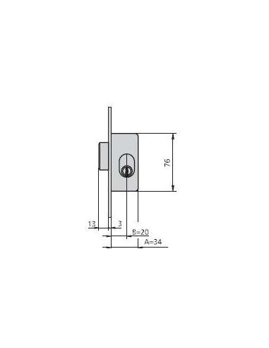 CVL CERRADURA 1964A/5-20 OVAL GRANDE PALETON