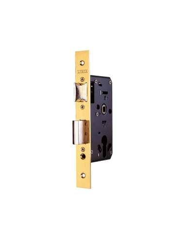 LINCE LOCK 5801 35 47 MORTISE MADEIRA/PALETE DE LATÃO