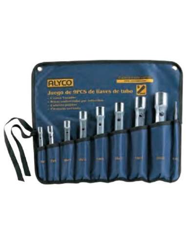 ALYCO JUEGO LLAVES TUBO 9 PZ.6-7 A 20-22+VOLVEDOR