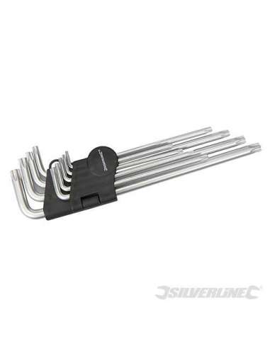 SILVERLINE JUEGO LLAVES TORX T10-T50 9U.