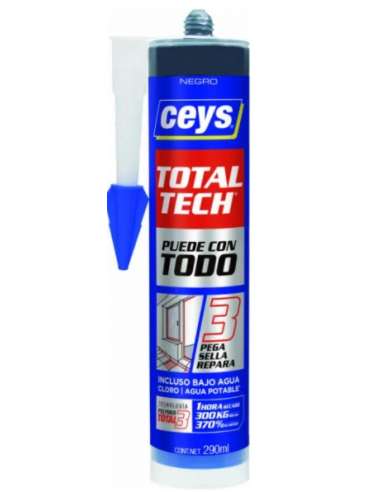 CEYS TOTAL TECH CARTUCHO 290 ML.NEGRO