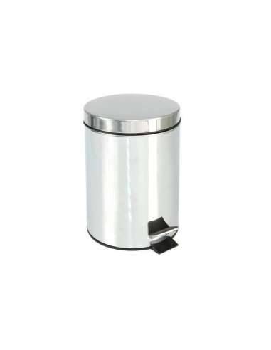 AMIG PAPELERA INOX PEDAL Y TAPA 12 L.