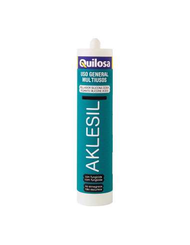 QUILOSA SILICONA ACIDA AKLESIL ALUMINIO TUBO 280 ML.