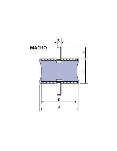 SILEMBLOCK DIABOLO MACHO 40*28 M.10 129004