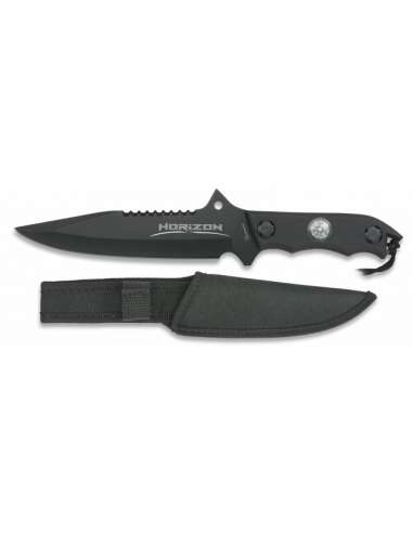 CUCHILLO TACTICO HORIZON NEGRO C/FUNDA 29 CM