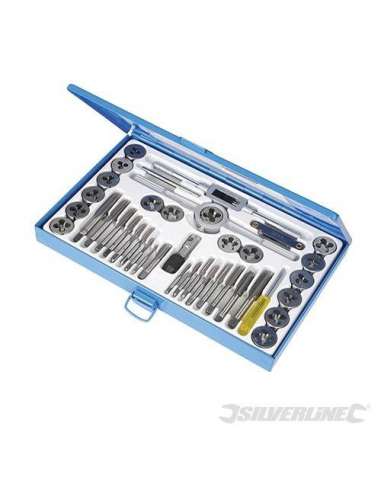 SILVERLINE JUEGO MACHOS Y COJINETE HSS 40U.