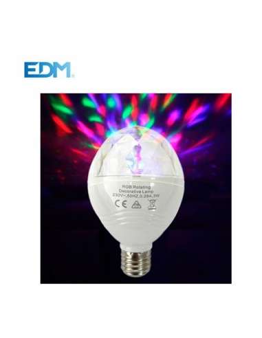 LAMPARA LED GIRATORIA DISCOTECA E27 3W