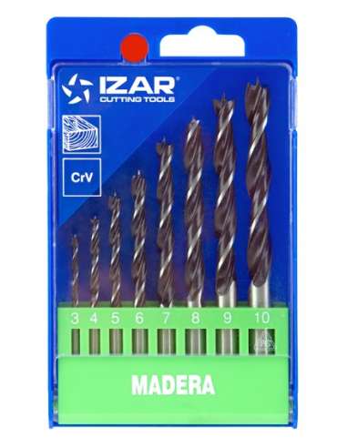 IZAR JUEGO BROCAS MADERA 8 PZ.3-4-5-6-7-8-9-10