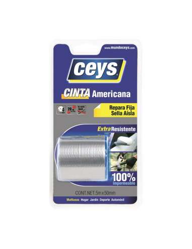 CEYS TACKCEYS CINTA AMERICANA PLATA .5 M*50 MM.