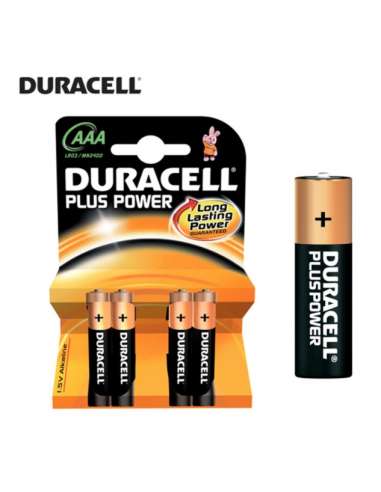 DURACELL PILA ALCALINA PLUS AAA LR03 (4 U.