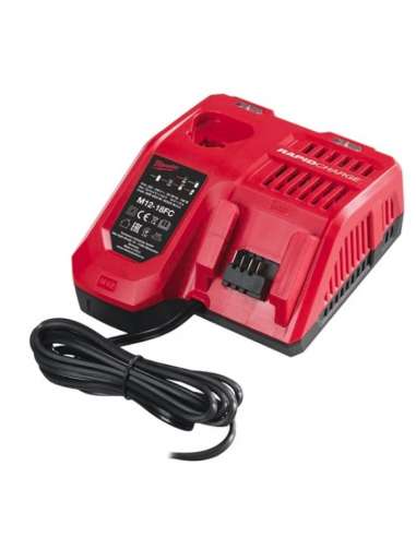 MILWAUKEE CARGADOR BATERIAS 12V./18V.LITIO MULTIVOLTAJE RAPIDO M12-18FC