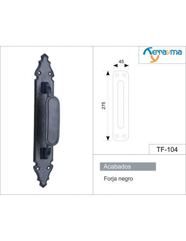 HERRAYMA MANILLON TF104 PLACA FORJA NEGRO